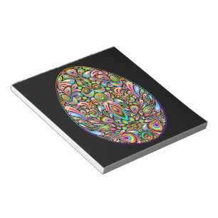 Bloc-note T-Shirt Bio Enfant Design Psychedelique Oeuf de Pâ