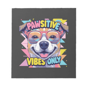 Bloc-note T-Shirt de chien drôle Vibes Only � Chien cool