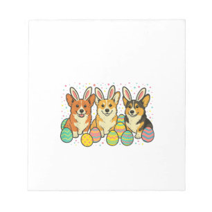 Bloc-note T-Shirt de Pâques Corgi_1