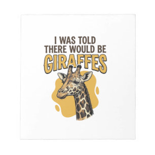 Bloc-note T-shirt design de girafe drôle gravure vintage_1