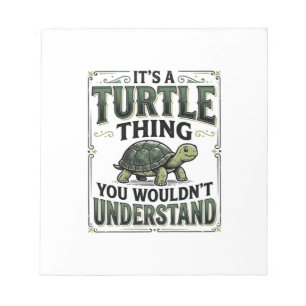 Bloc-note T-shirt drôle de chose de tortue vintage pour amat