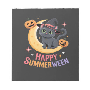 Bloc-note T-shirt essentiel esthétique Halloween chat mignon
