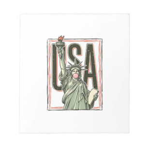 Bloc-note T-shirt graphique bubble gum Statue de la Liberté 