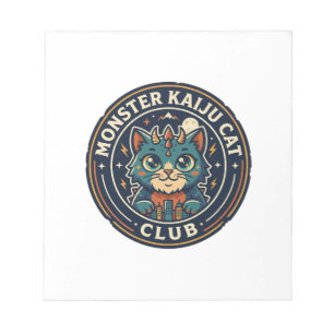 Bloc-note T-shirt graphique Monster Kaiju Cat - Art Monster