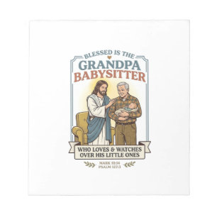 Bloc-note T-shirt humour gardien grands-parents Jésus Foi B
