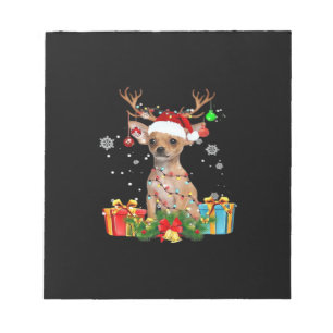 Bloc-note T-Shirt Oversized Santa Éclairages de Noël Chihuah