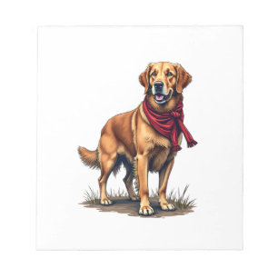 Bloc-note T-shirt vintage Chien de chasse patriotique Golden
