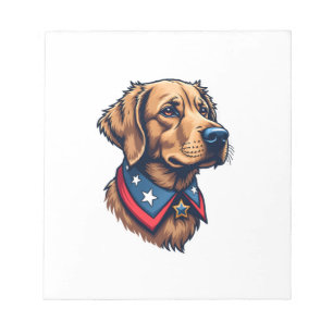 Bloc-note T-Shirt Vintage Chien Mascotte Retriever Patriotiq