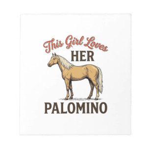 Bloc-note T-Shirt vintage gravure amateur de cheval Palomino