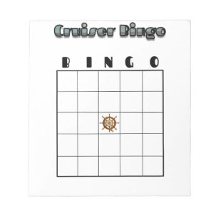 Bloc-note Tableau de bingo de croisière personnalisable