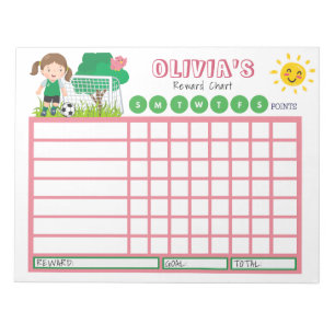 Bloc-note Tableau de bord pour enfants, Graphique de soccer