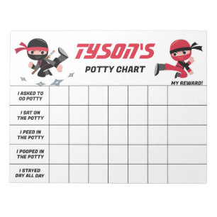 Bloc-note Tableau de pot Ninja Nom personnalisé & Tâches