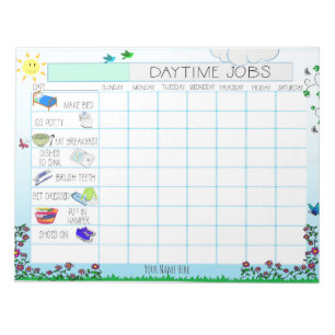 Bloc-note Tableau de tâches quotidiennes pour enfants Bloc-n