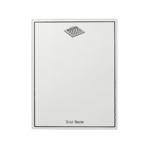 Bloc-note Tableau d'échecs et pièces d'échecs Art Vintage