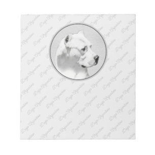 Bloc-note Tableau Dogo Argentino - Art Chien original