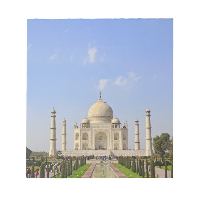 Bloc-note Taj Mahal, un mausolée situé à Agra, Inde, (Devant)