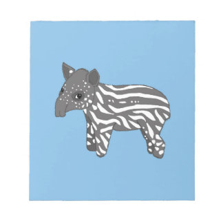 Bloc-note tapir bleu