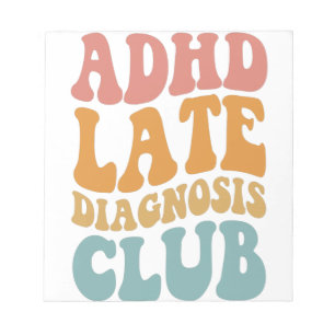 Bloc-note TDAH diagnostic tardif Club Funny Neurodiversity C