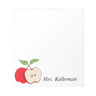 Bloc-note Teacher Apple Ajouter un nom 5.5 x 6