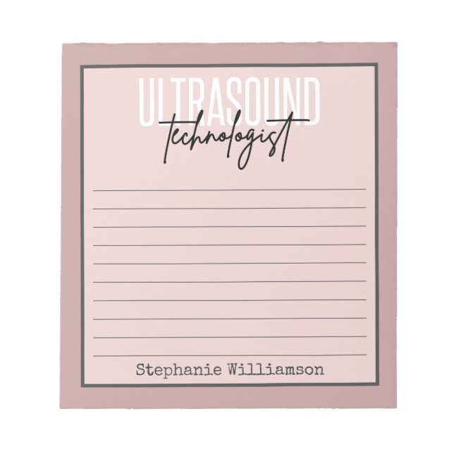 Bloc-note Technicien technologue spécialisé en ultrasons (Devant)