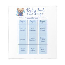 Teddy Bear Blue Baby shower Food Challenge Jeu