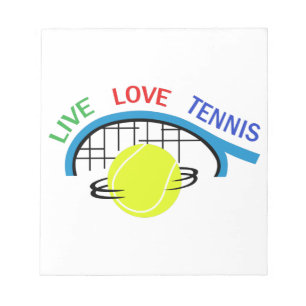 BLOC-NOTE TENNIS VIVANT D'AMOUR