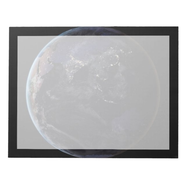 Bloc-note Terre Pleine Montrant Les Lumières De La Ville D'A (Devant)