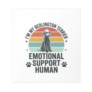 Bloc-note Terrier Bedlington Soutien Émotionnel Humain Vinta