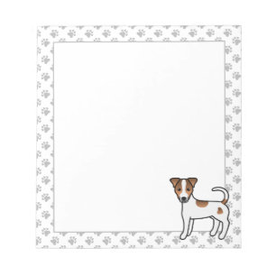 Bloc-note Terrier de Parsons Russell à poil lisse blanc et f