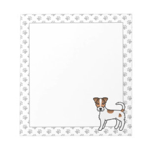 Bloc-note Terrier Parson Russell à poil dur blanc et fauve