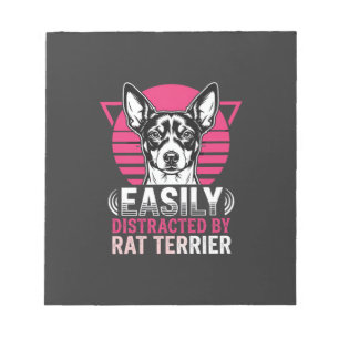 Bloc-note Terrier Rat Facilement Distrait Chien Rétro