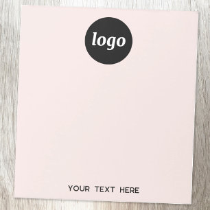 Bloc-note Texte simple de logo entreprise promotionnel rose