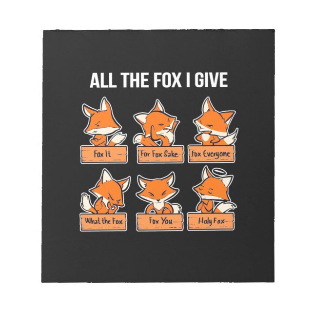 Bloc-note The Fox I Give (Devant)