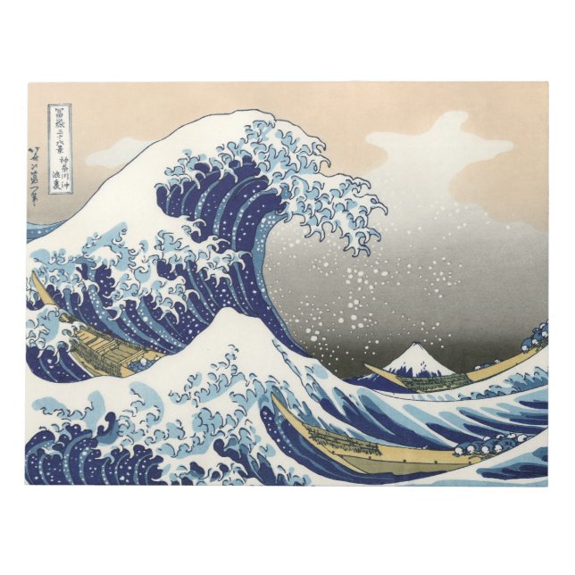 Bloc-note The Great Wave of Kanagawa - Katsushika Hokusai (Devant)