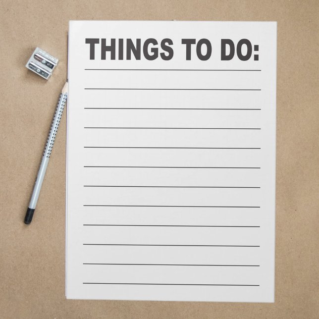 Bloc-note Things to Do List Large Print Low Vision (Créateur téléchargé)