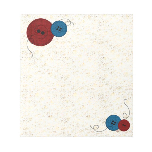 Bloc-note Threads et boutons (Devant)