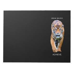 Bloc-note Tiger Moderne Élégant Modèle d'auto-amélioration