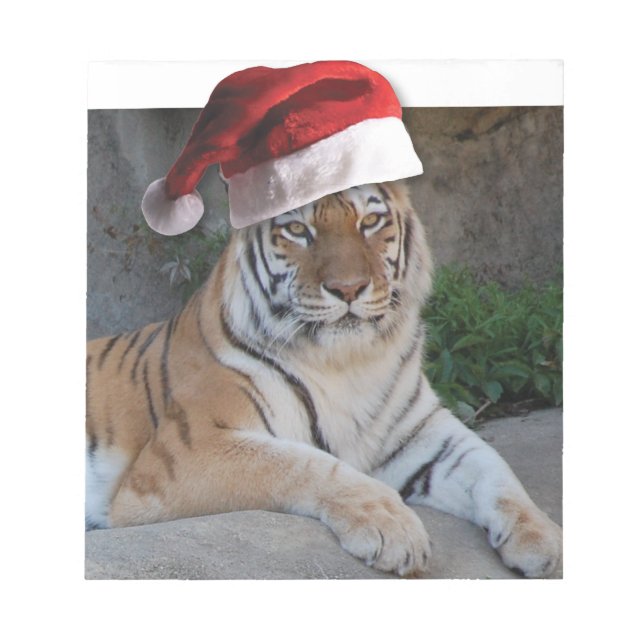 Bloc-note Tigre du Bengale de Noël (Devant)