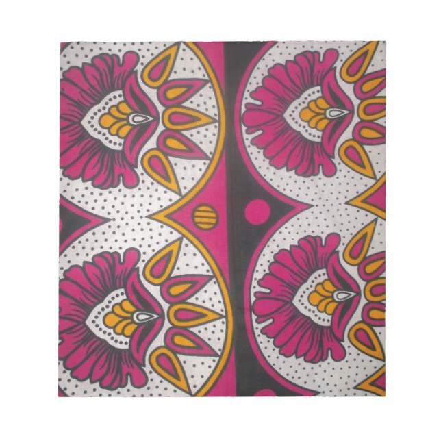 Bloc-note Tissu africain coloré Motif Art Print (Devant)