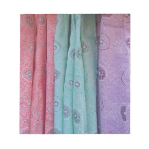 Bloc-note Tissu coloré à motifs
