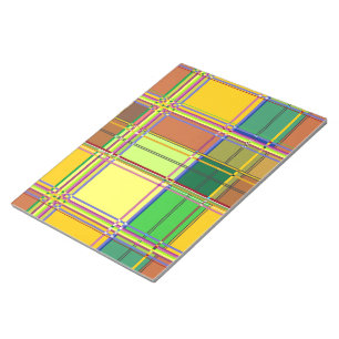 Bloc-note Tissu coloré des Caraïbes Madras Tartan