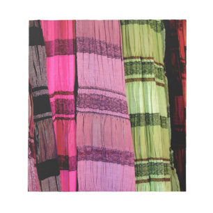 Bloc-note Tissu vert rose pourpre