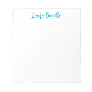 Bloc-note Titre de nom simple écriture manuscrite minimalist