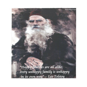 Bloc-note Tolstoy Anna Karenina Happy Families Alike Quote
