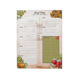 Bloc-note Tomato Paste Meal Planner