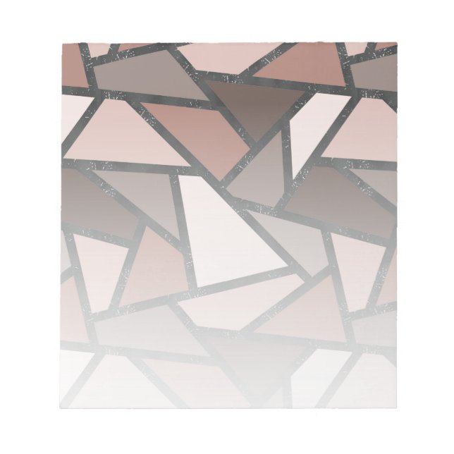 Bloc-note Tons de motif en vitrail marron (Devant)