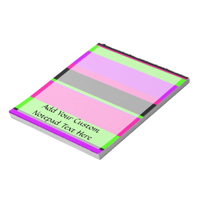 Bloc-note Tons roses chaudes et violettes Design moderne (Tourné)