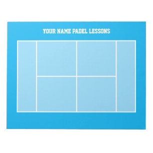 Bloc-note Top vue padel court de tennis dimension dessin