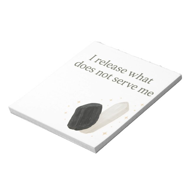 Bloc-note Tourmaline Noire & Selenite Crystal Affirmation (Tourné)