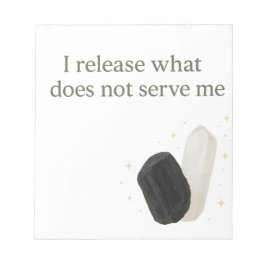 Bloc-note Tourmaline Noire & Selenite Crystal Affirmation